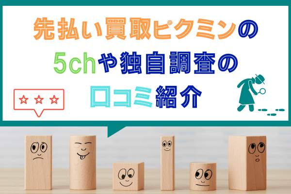 先払い買取ピクミンの5chや独自調査の口コミ紹介