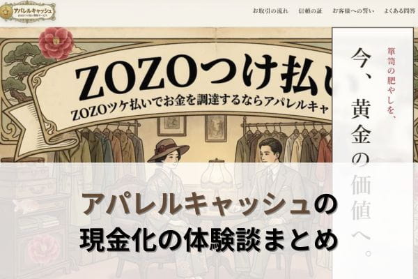 アパレルキャッシュの現金化の体験談まとめ