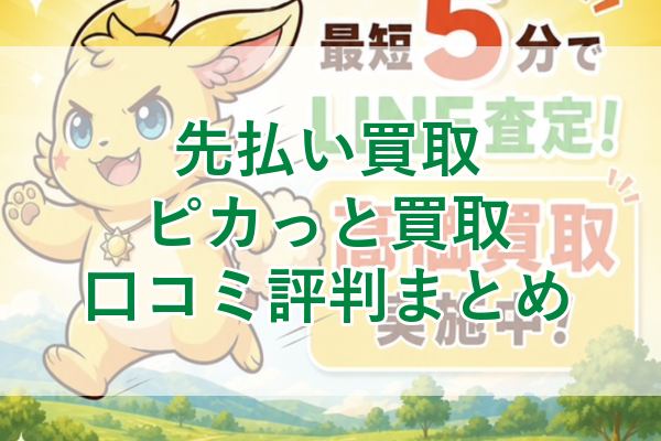 ピカっと買取の先払い買取口コミ評判まとめ